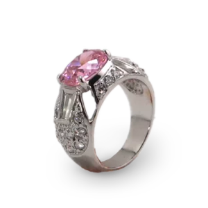 Eleganter Ring mit rosa Diamant.