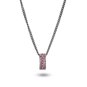 Eleganter, länglicher Anhänger in Rosa.
