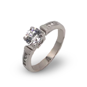 Silber-Diamantenring.