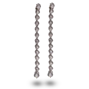 Lange, transparente Diamantohrringe