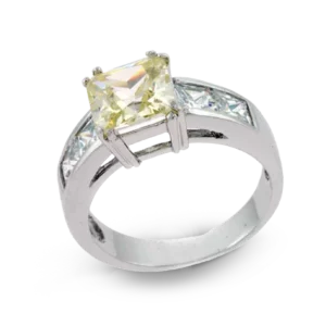 Zeitloser Diamantring mit hellem Diamanten.