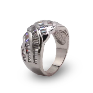 Eleganter silberner Ring