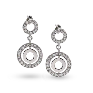 Elegante Ohrstecker mit kreisförmigem Design und funkelnden Details.