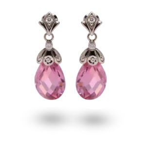 Elegante rosa Ohrringe