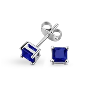 Saphirblaue Ohrstecker