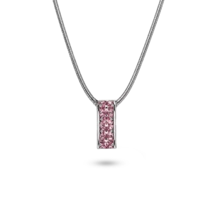 Eleganter, länglicher Anhänger in Rosa.