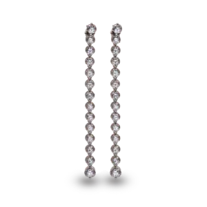 Lange, transparente Diamantohrringe