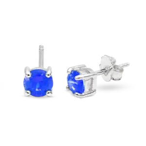 Stilvolle Ohrstecker mit blauem Stein